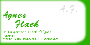 agnes flach business card